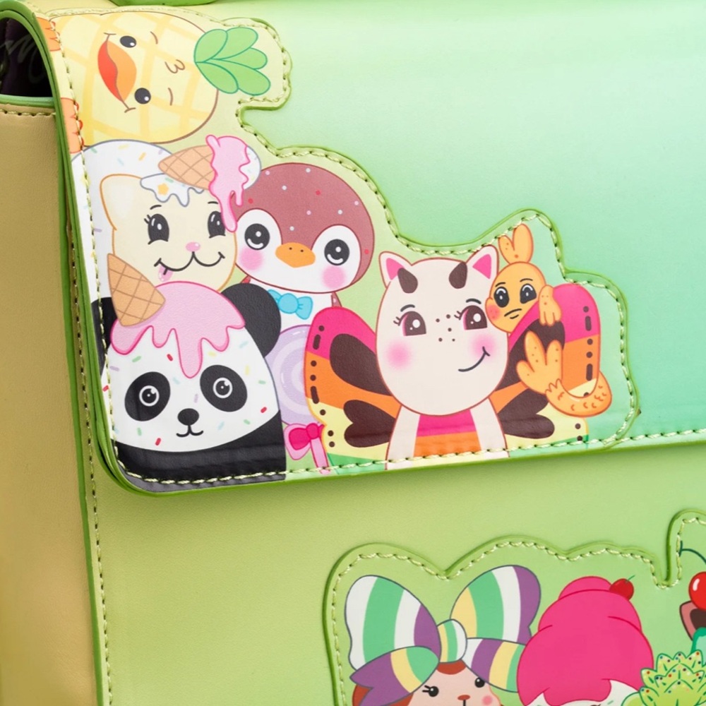 Mariah Elizabeth NWT Playful Green Crossbody Bag with Cartoon Characters - Picture 9 of 11